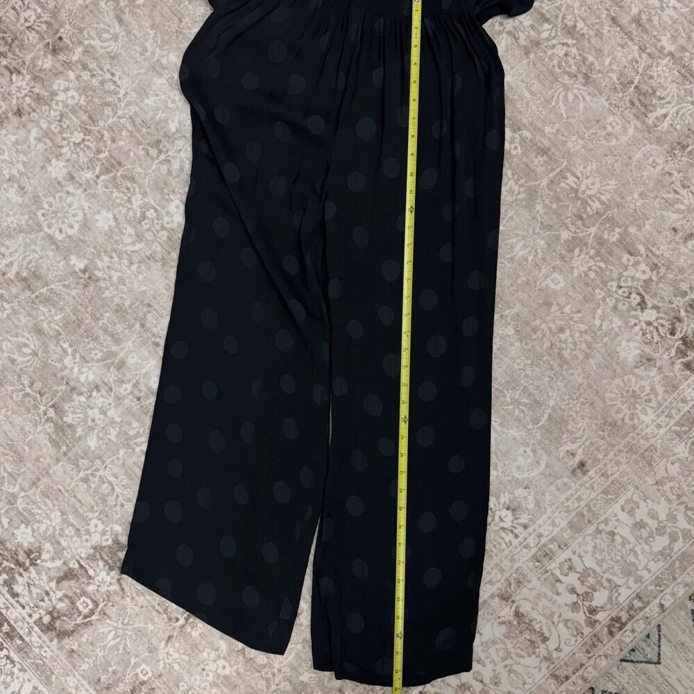 Madewell Wrap-Front Smock-Waist Jumpsuit in Dot Jacquard Size Medium